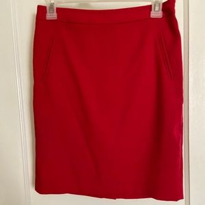 Bright Red Pencil Skirt